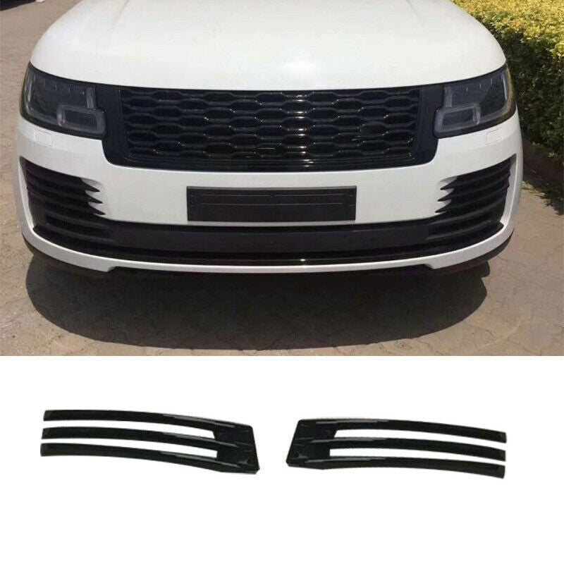 for Range Rover L405 13-21 Gloss Black Front Bumper Fog Light Driving Lamp Trim
