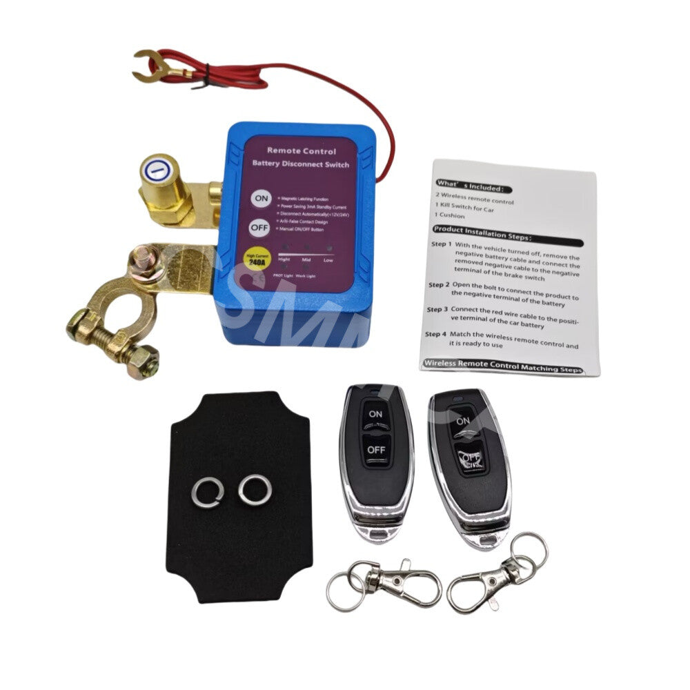 240A Battery Isolator Switch Disconnect Power Cut Off Kill for Truck Car Boat RV Q