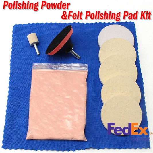 1 Set Car Cerium Oxide Windshield Polishing Agent Scratch Removal Tool Kit 100g Q