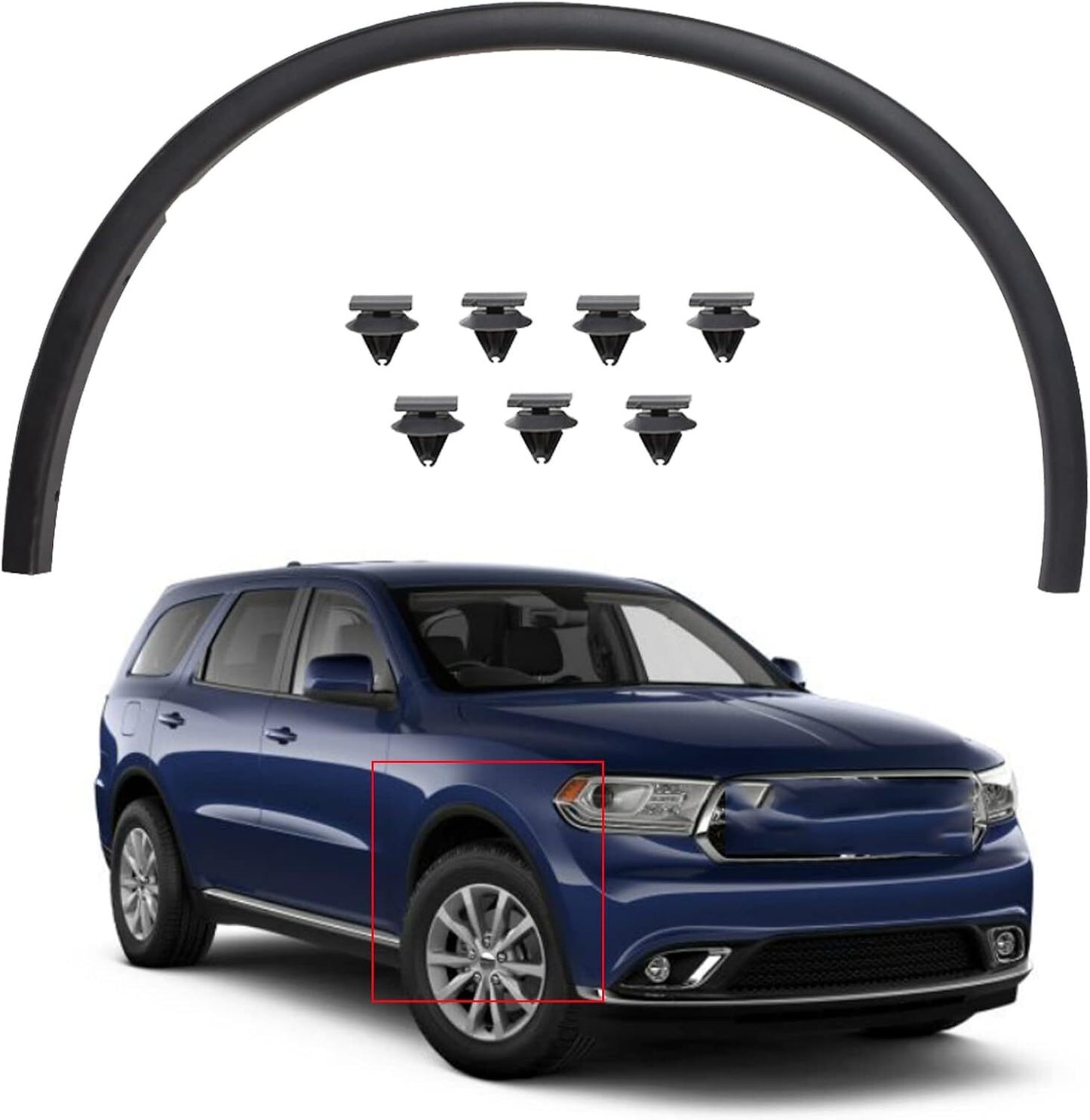 Black RH Fender Flares Fit For 2011-2022 for Dodge Durango Right Side Trim Moulding