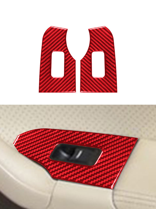 Red for VW for Golf 8 MK8 GTI 2021 Carbon Fiber Interior Door Handle Bowl Cover Trim v