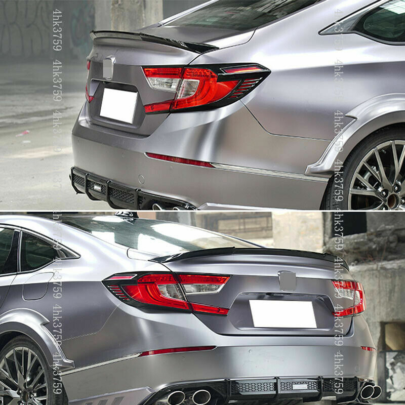 for Honda Accord 2018-2021 Glossy Black Taillight Light Lamp Moulding Cover Trim