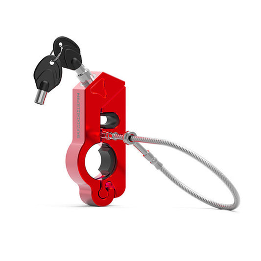 2 in 1 Motorcycle Handlebar Fixed Lock Scooters Helmet Anti Theft Accessories Q