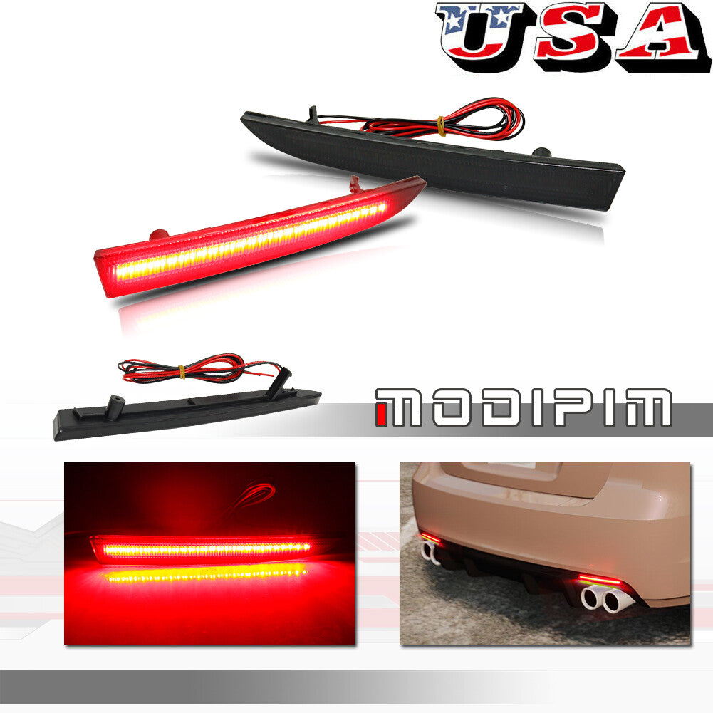 Suitable for 16 for Camaro Smoked Lens Rear Reflector Fog Light Tail Brake Light - v