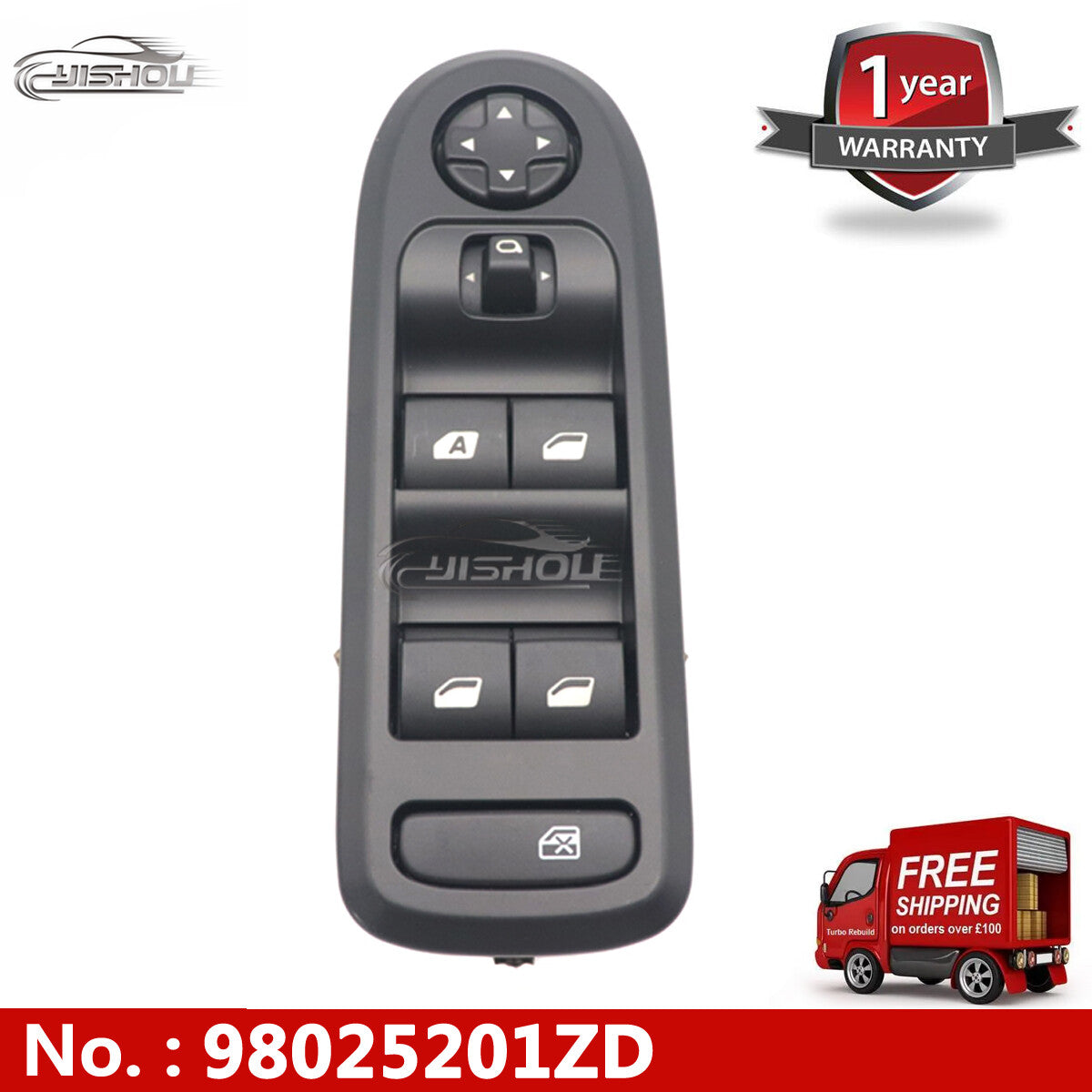 Applicable to for Peugeot 301 Elysee for Citroen C3-XR 14-17 Left Front Power Window Switch