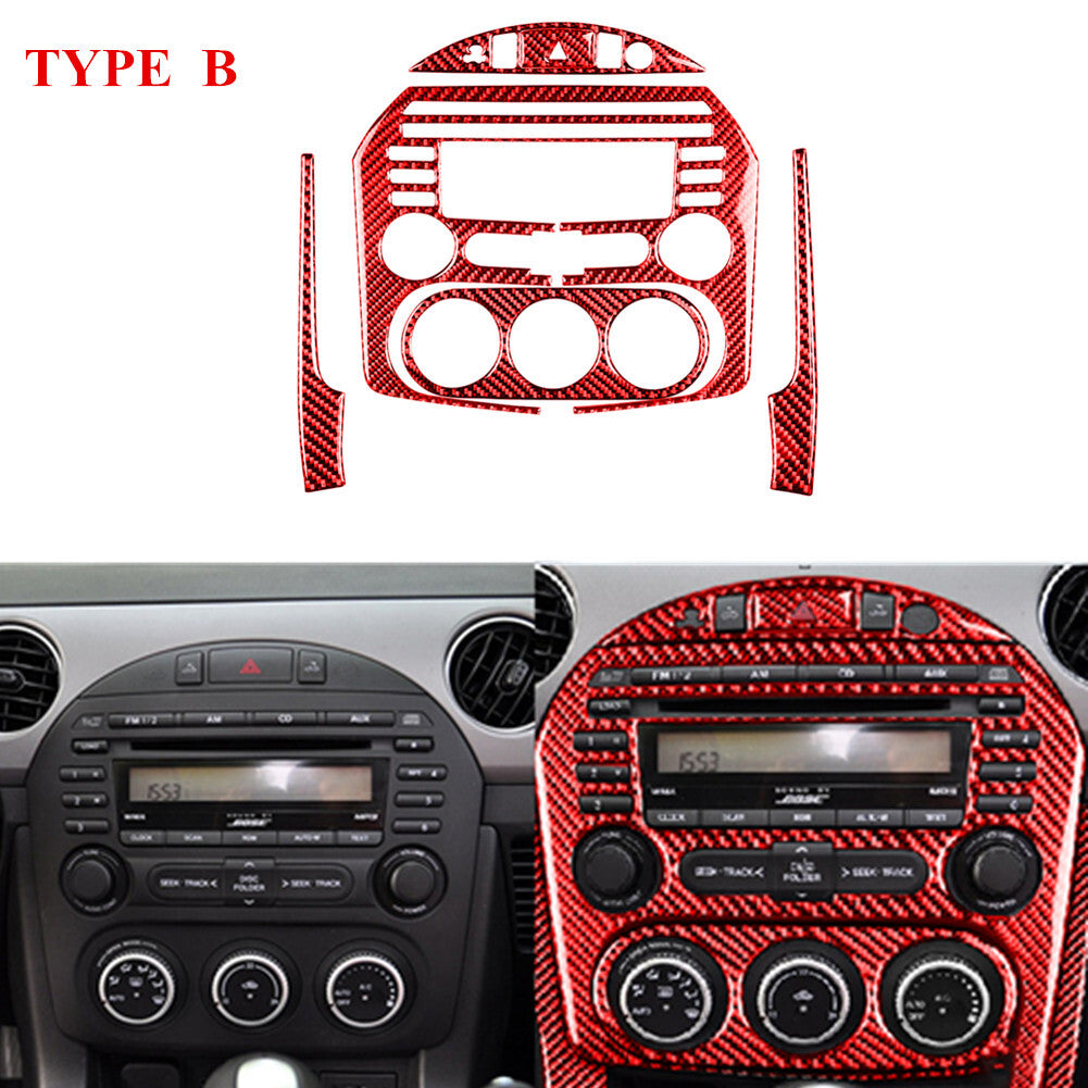 18Pcs Red Carbon Fiber Full Interior Kit Cover Trim For Celica 2000-2005 v