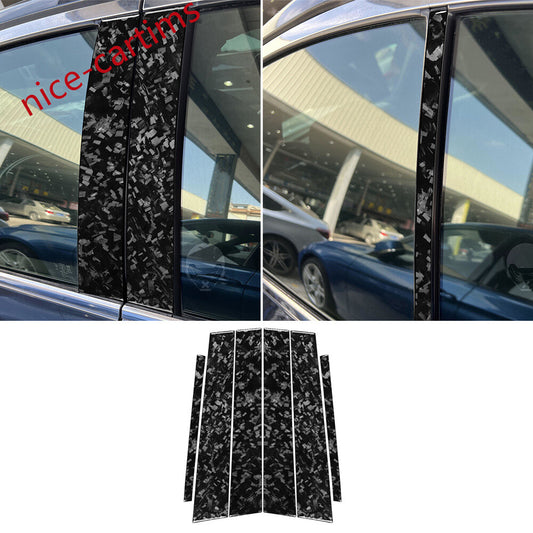 Forged Carbon Fiber Door Window Pillar Post Cover for Infiniti G37 Sedan 2007-13