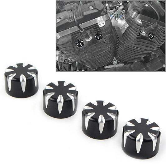 for Harley 883 4x Motorcycle Engine Screw Topper Cover Head Bolt Caps Black Q