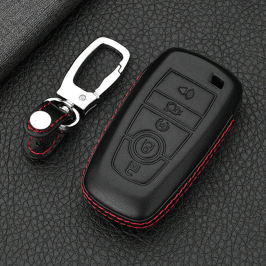 Premium Leather Car Key Fob Cover Case Bag  for ford  Fusion EDGE Explorer F-150 Q