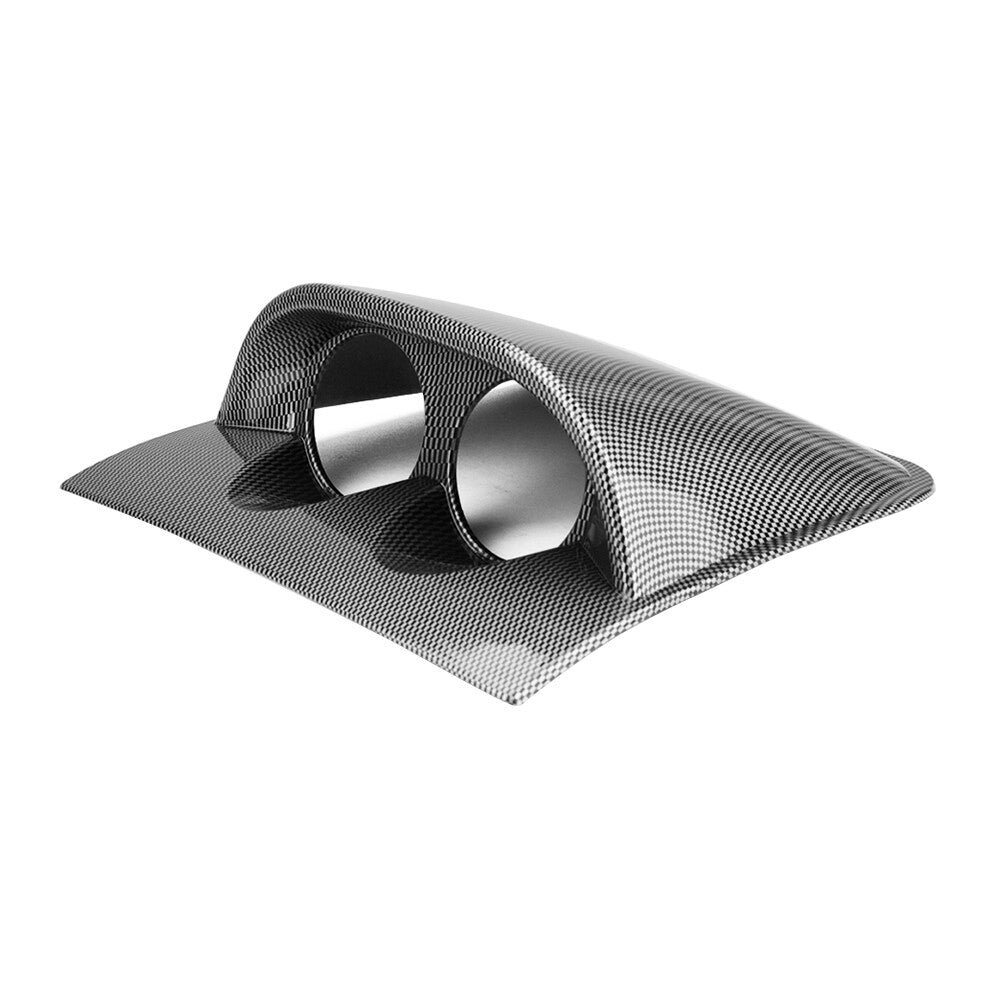 Dashboard Mount Holder Pod Carbon Fiber Dual Dash Gauge Meter Pod 52mm 2 Hole Q