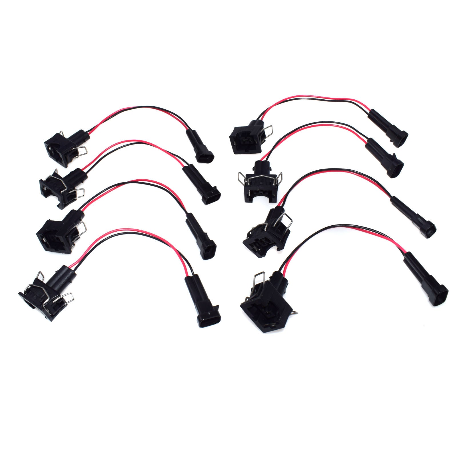 8-Piece Wiring Harness Adapter Plugs LQ4 LQ9 4.8 5.3 6.0 Injector to LS1 LS6 LT1 EV1