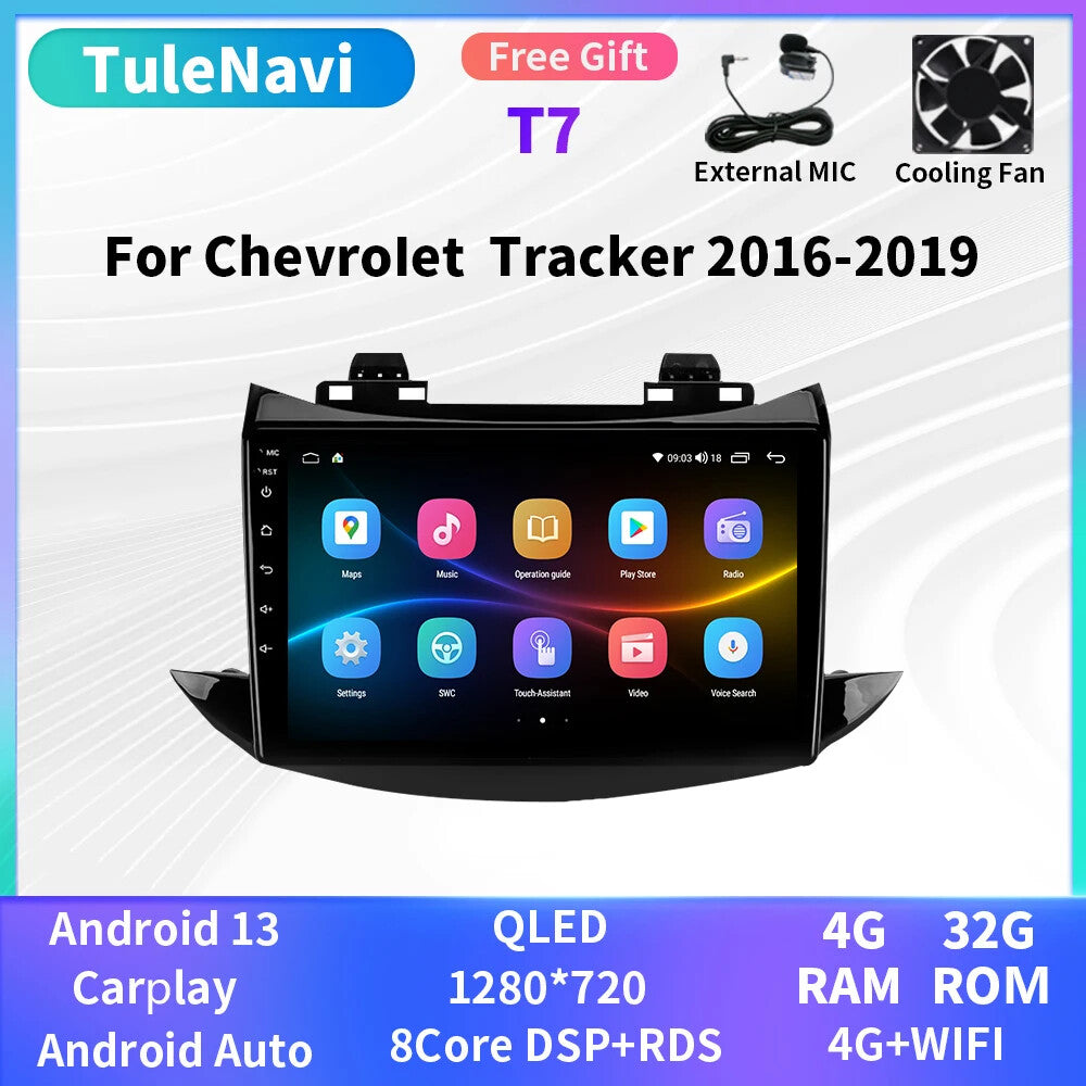 for Chevrolet Tracker Trax 2016-2019 Car Radio CarPlay GPS Multimedia Screen