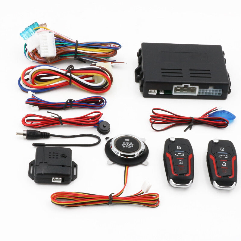 Truck Keyless Entry Engine Start Stop Alarm System Push Button Remote Control v