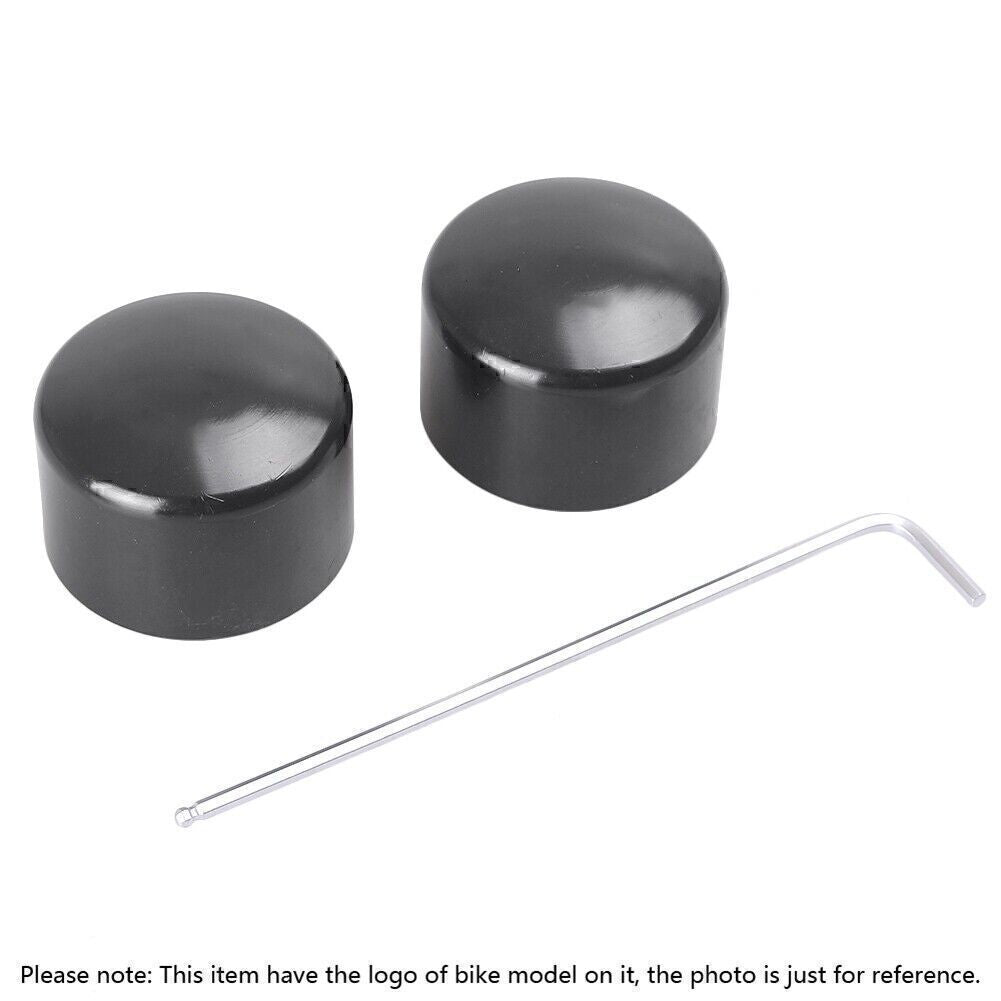Front Axle Nut Covers kit Black Fit for Harley Electra Glide Street Glide& Road King Q