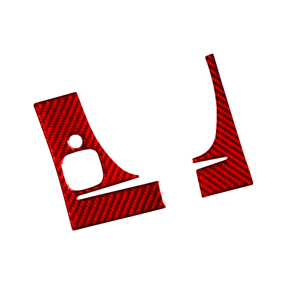 2x Red Carbon Fiber A Pillar Loudspeaker Cover Trim For Tundra 2014-2018 v