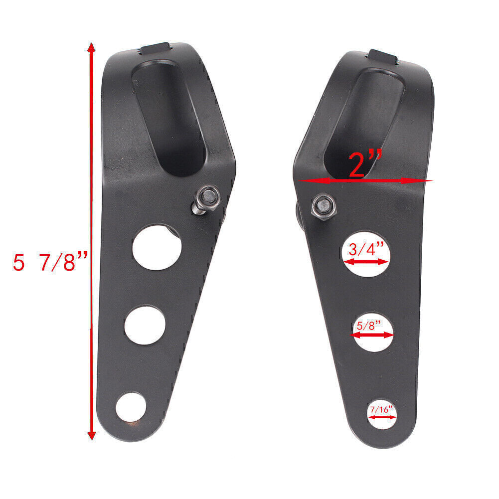 Head Lamp Holder Headlight Mounting Brackets Fork Kit Fit for Suzuki for Harley Black Q