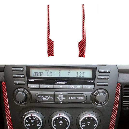 2X Red Carbon Fiber Rear Window Glass Cover Trim For Rogue 2014-2016 v
