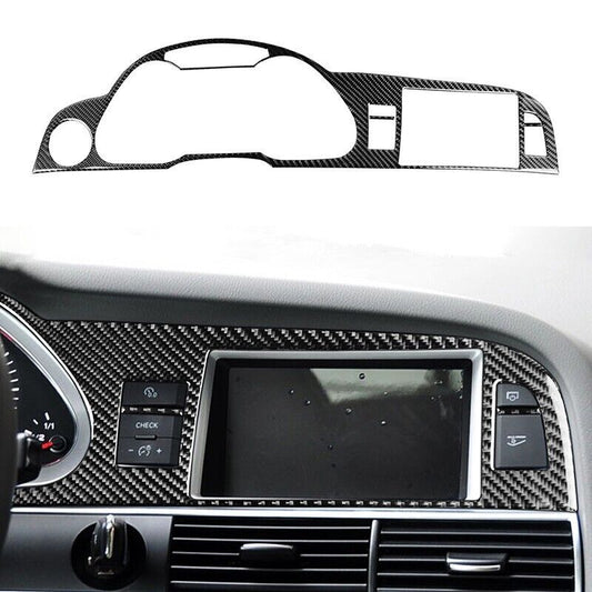 Real Carbon Fiber Car Speedometer Panel Cover Trim for Audi for A6 S6 2005-2011 1PCS