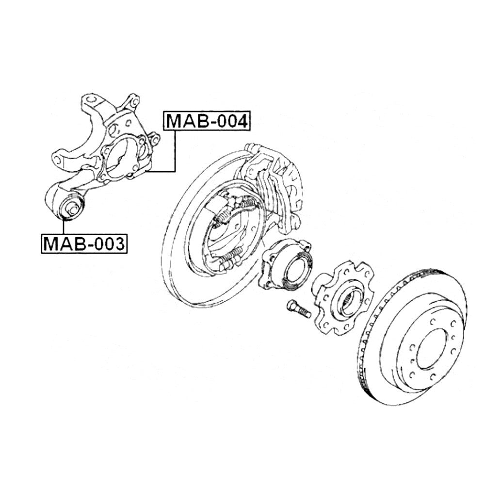 MAB-004 Rear Arm Bushing for Montero Pajero V87/V97 MR418065- n