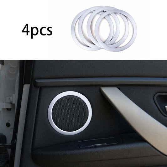 Aluminum Silver for BMW 3 4 Series GT 2013-2019 Trim Inner Door Speaker Frame