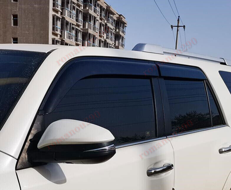 for Toyota 4Runner 10-23 Smoke Window Visor Vent Sun Shade Rain Guard Door Visor