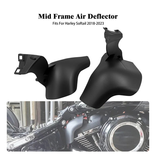 Black Mid Frame Air Deflector for Harley Softail Street Bob Breakout 2018-2023
