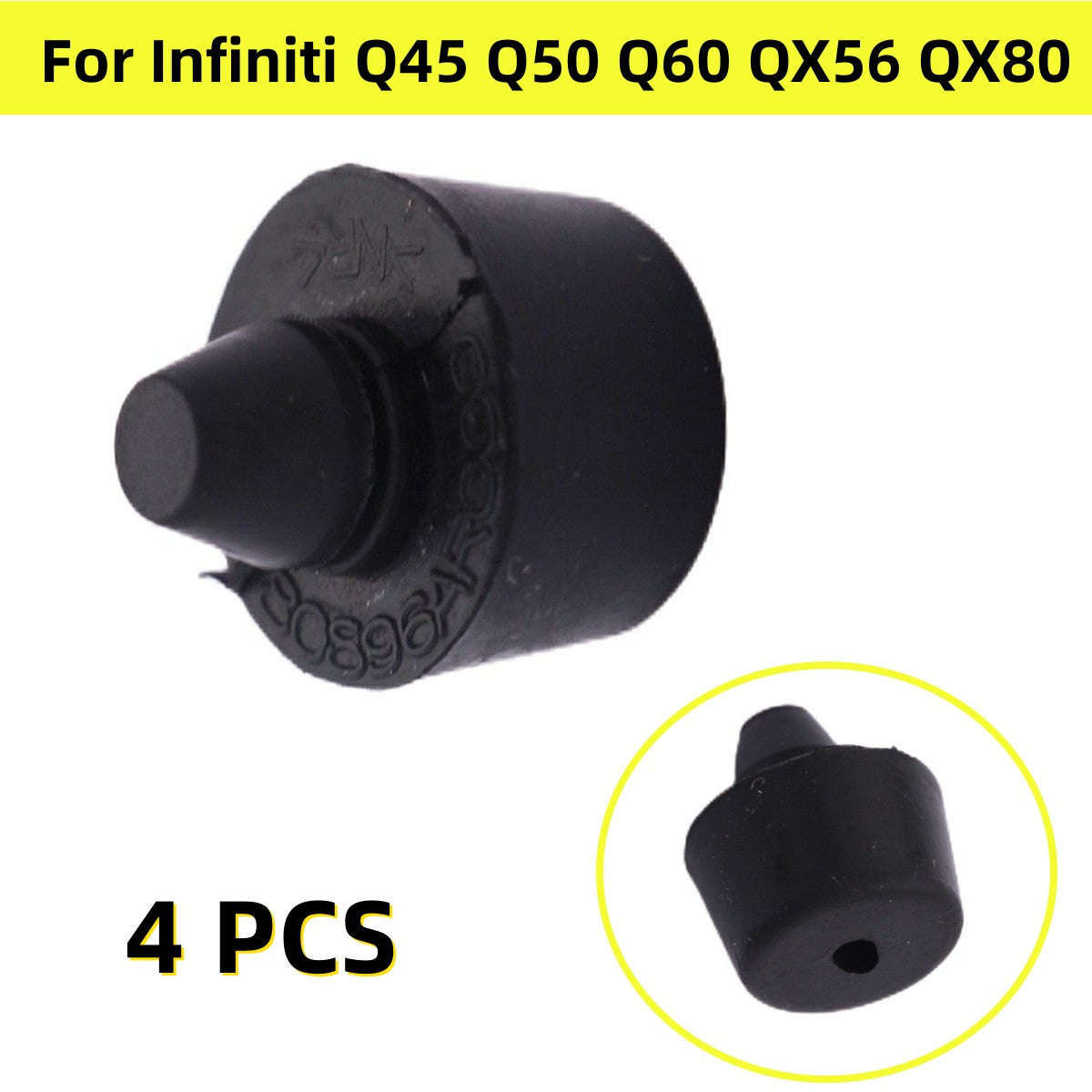 4x New Door Rubber Bumper Stopper for Infiniti Q45 Q50 Q60 QX56 QX80 80896-AR000 Q