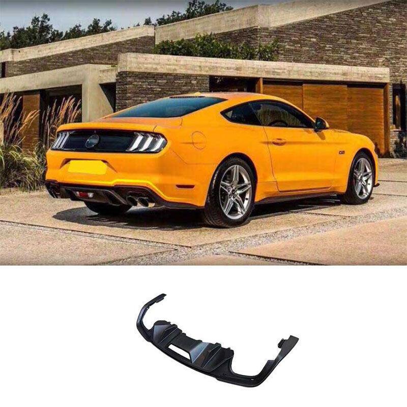 Rear Diffuser Spoiler Bodykit 4-outlet 1PCS for Ford for Mustang 2018-2021 GT Black
