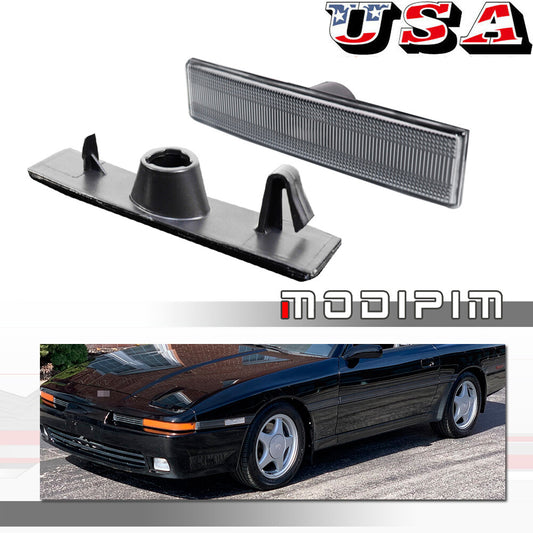 Clear Lens Front Side Marker Light Housing Kit for 1987 - 1992 for Supra Mk3 - v