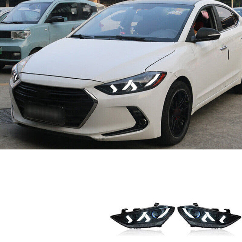 for Hyundai for Elantra 2017-2018 Front Left Right Headlight Headlamp Replacement 2X