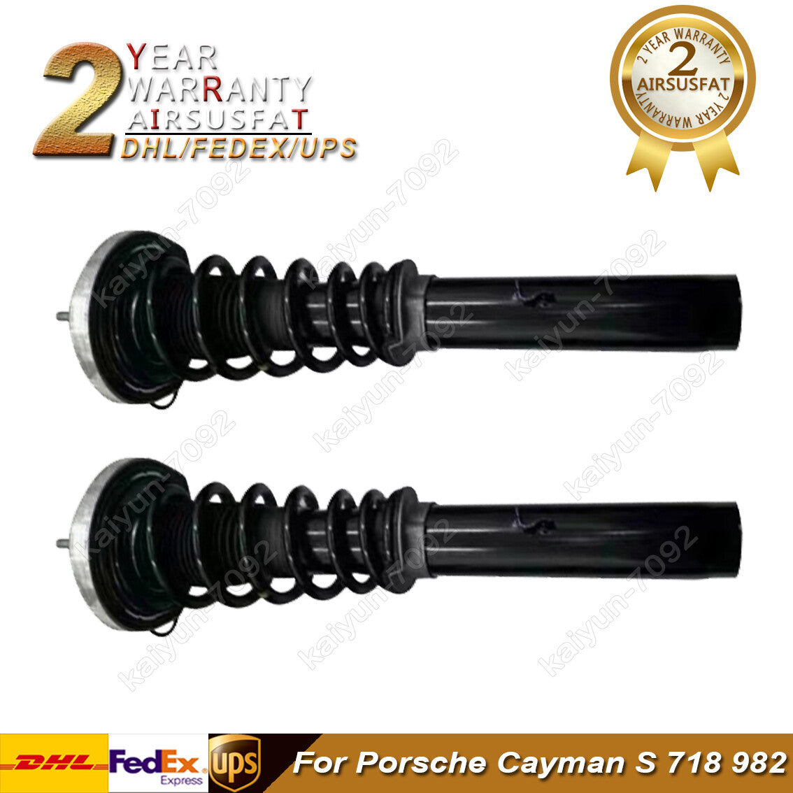 2x for Porsche Cayman S 718 982 Front Shock Absorber Assembly w/ADS 982412019B
