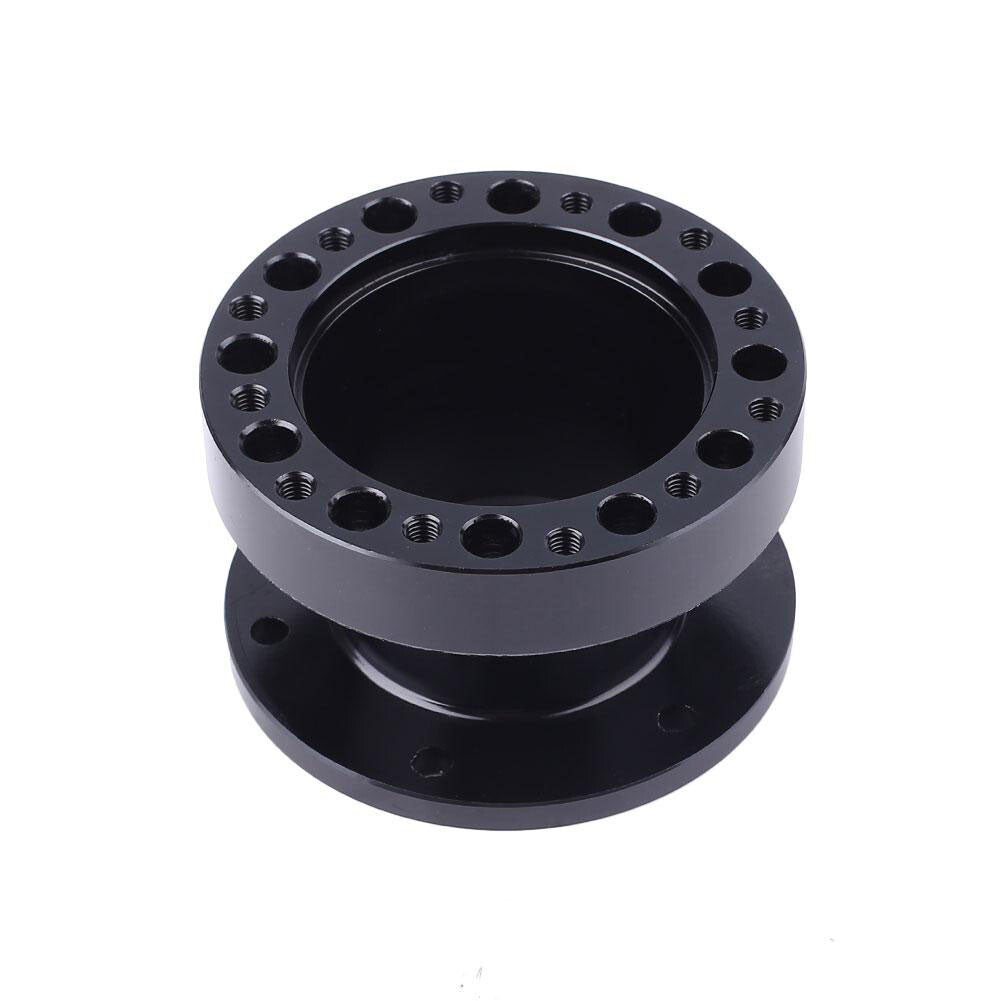 Aluminum Steering Wheel Extender Adjustable Hub Adapter 2/51mm Black