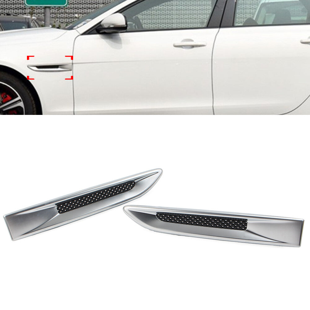 A pair of front fender vent socket grille trims are available for the for Jaguar XE, F-Pace, XF, and X260.