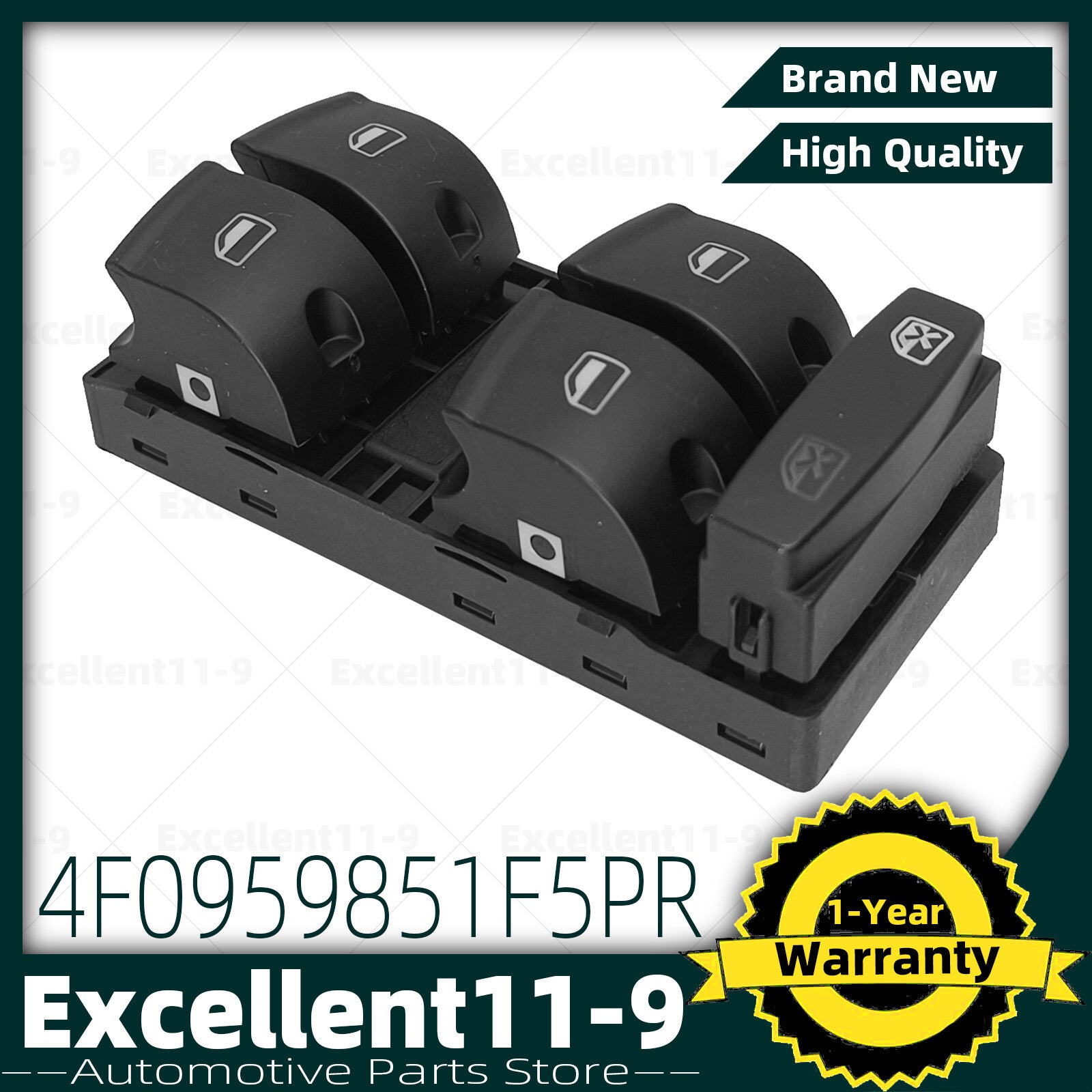 Driver's front left main window control switch for Audi A3 A6 Q7 RS6 4F0959851F- n