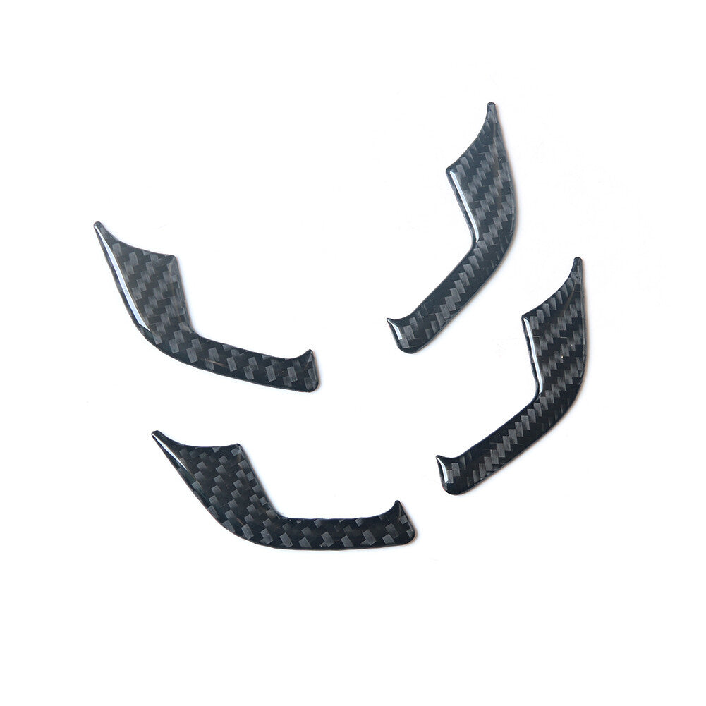 Suitable for Mazda 3 sedan 2019-2023 carbon fiber front bumper trim fog lampshade ABS- v