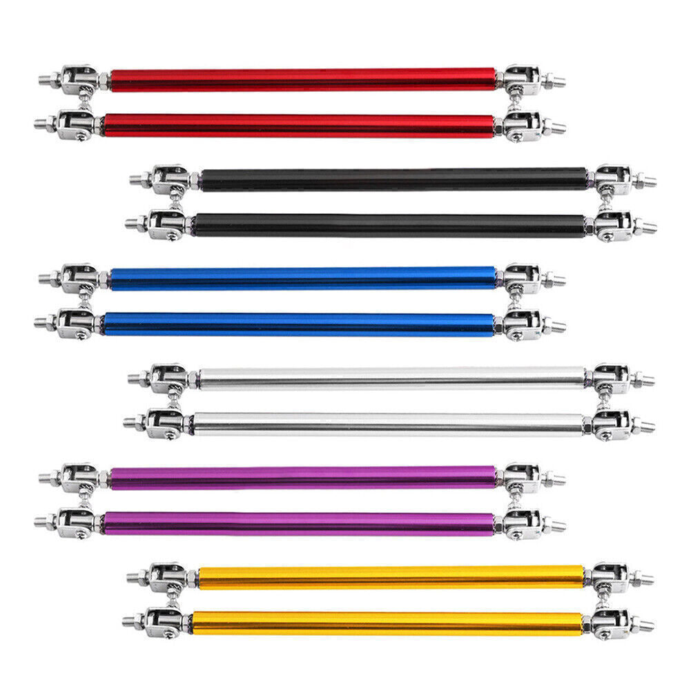 20cm Adjustable Front Bumper Lip Splitter Spoiler Strut Rod Tie Support Bar