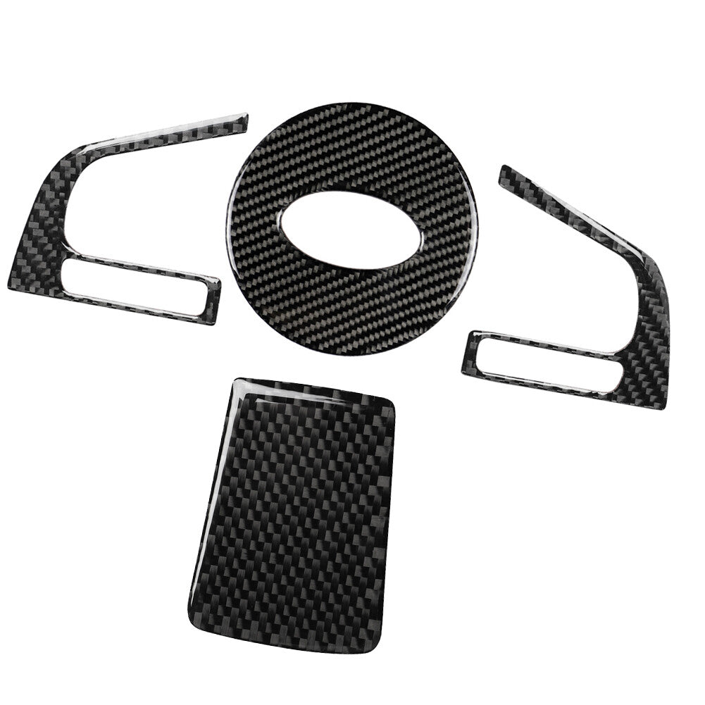 2pcs Carbon Fiber Interior Front Door Pull Cover Trim For Fiesta 2011-2015 v