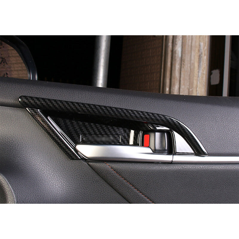for Toyota for Camry 2018-2021 Interior Door Handle bowl cover trim Carbon Fiber ABS
