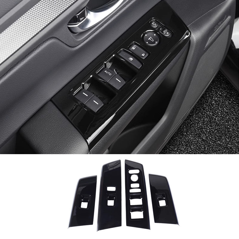 Bright black Inner Window Switch Panel Cover Trim for Honda CRV CR-V 2023 2024 v