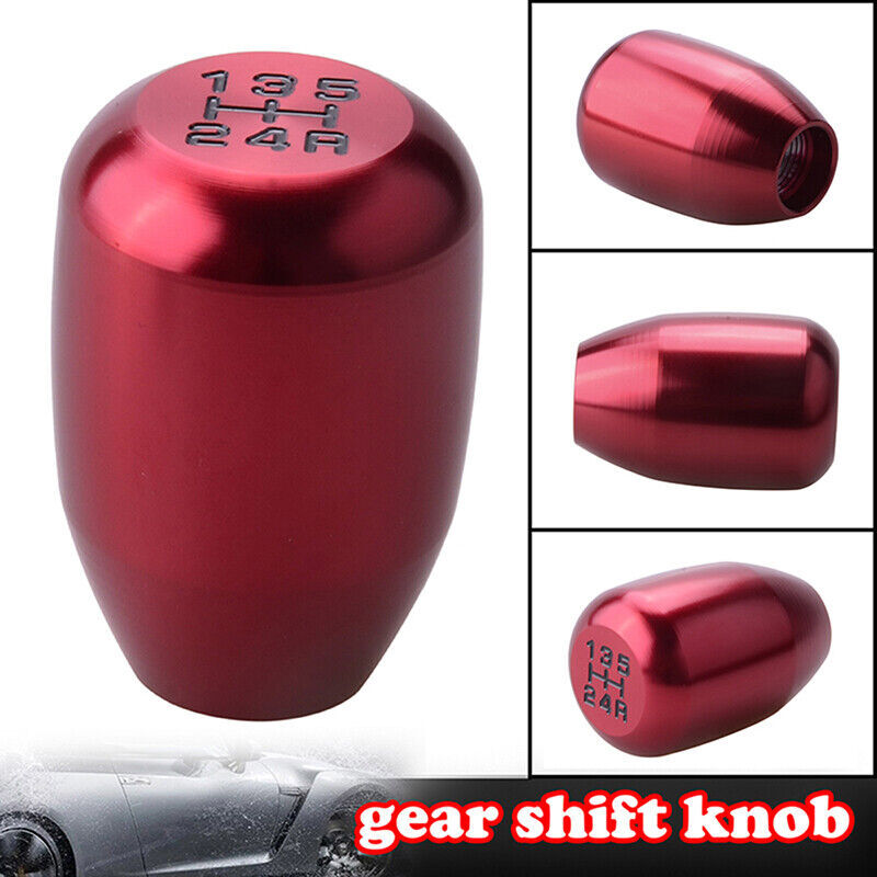 Universal Car 5 Speed Aluminum Shift Button Manual Stick Shifter Lever BE Q