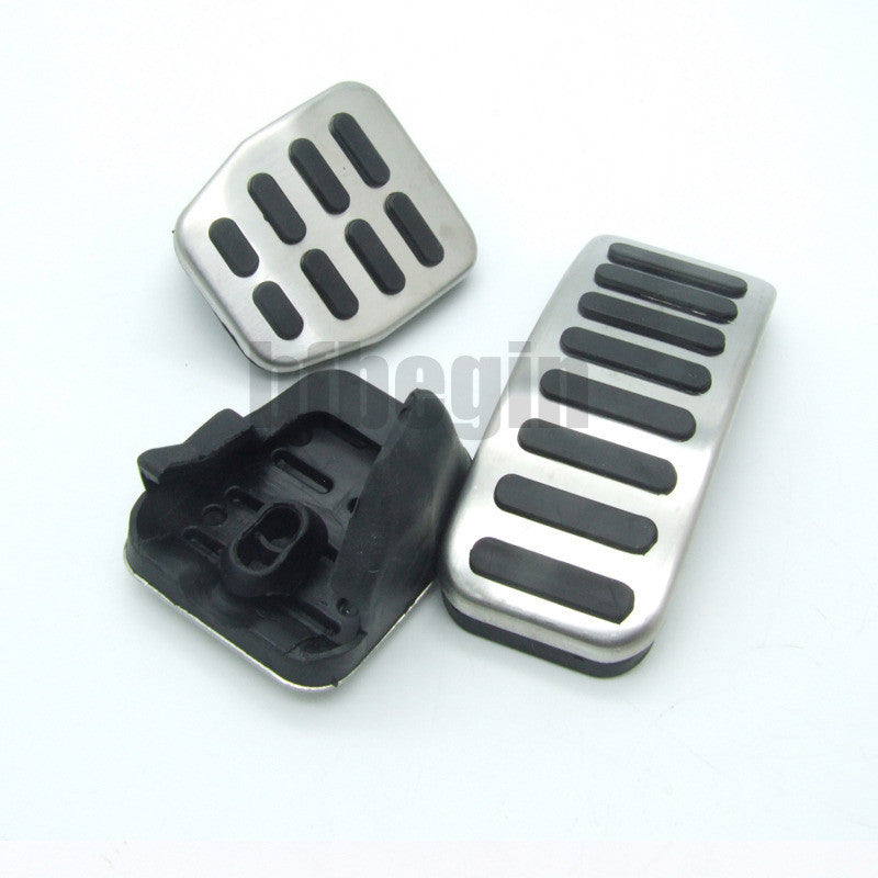 3-Piece Stainless Steel MT Footrest Pads for Volkswagen for Golf , for Jetta MK4, Polo, and Beetle