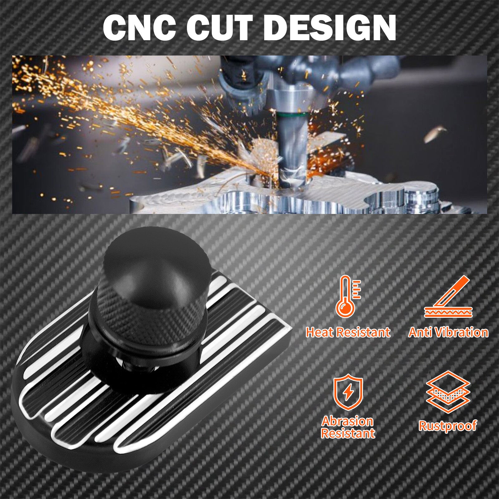 CNC Cut Motorcycle for Seat Bolt Tab Screw Mount Knob Cover Fit for Harley Touring Q