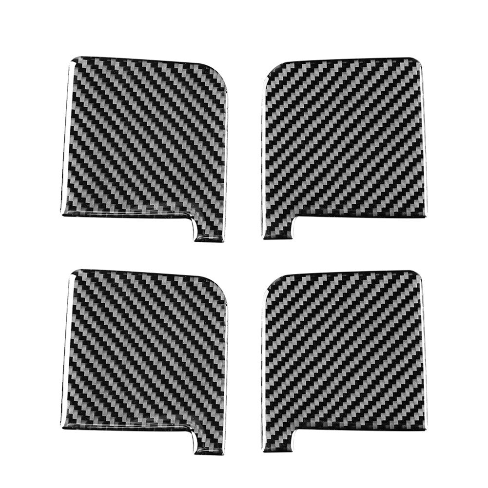 Carbon Fiber Door Handle Bowl Cover Trim for Toyota Tundra 2014-2021 2015 Black
