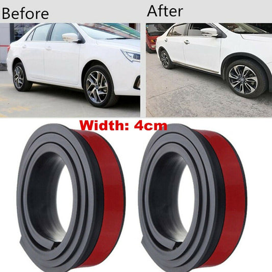 2x Car Fender Flare Extension Wheel Eyebrow Moulding Trim Wheel 59 Arch Strip. n