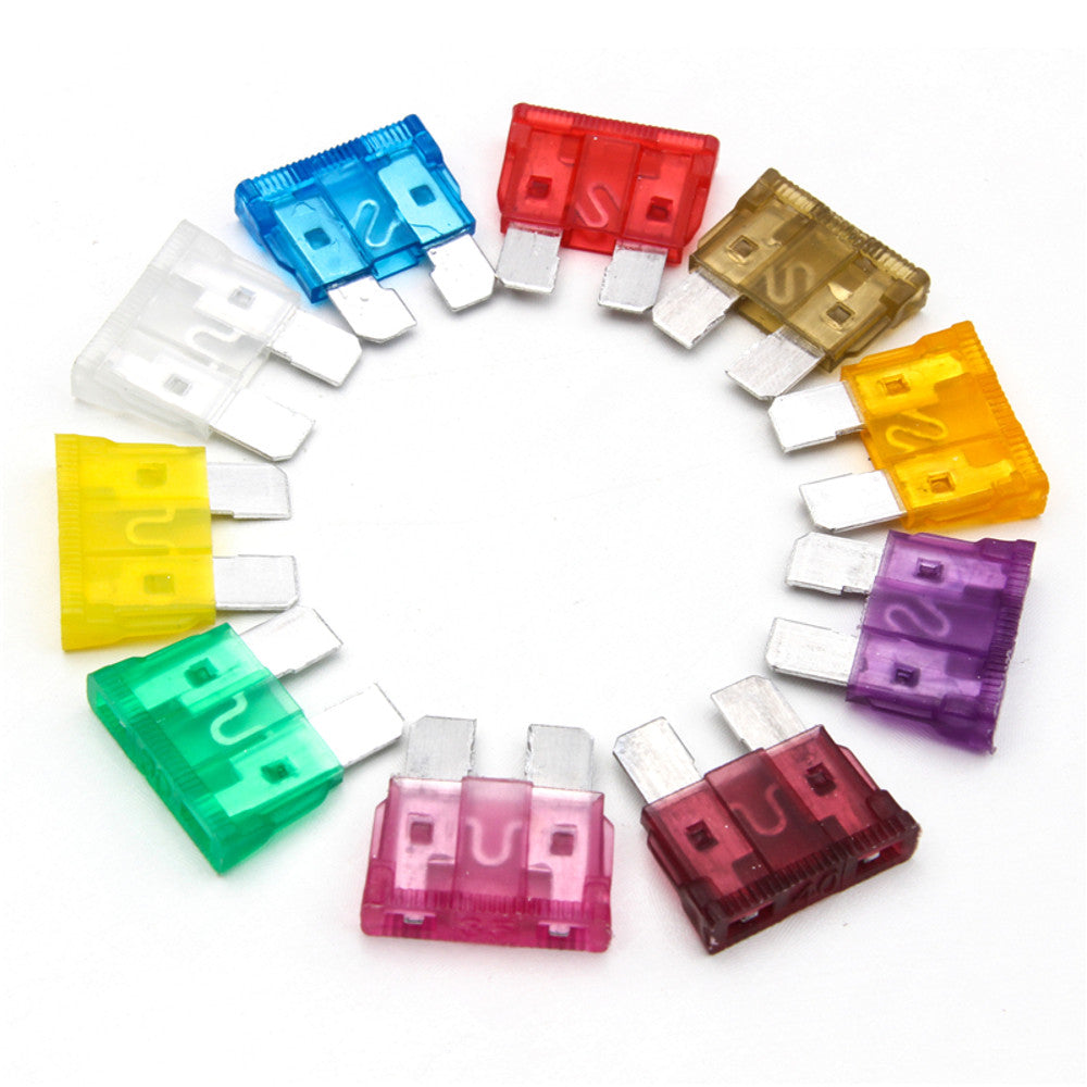 100pcs Automobile Fuse Middle Piece Fuse Assortment Box for Car Medium With clip