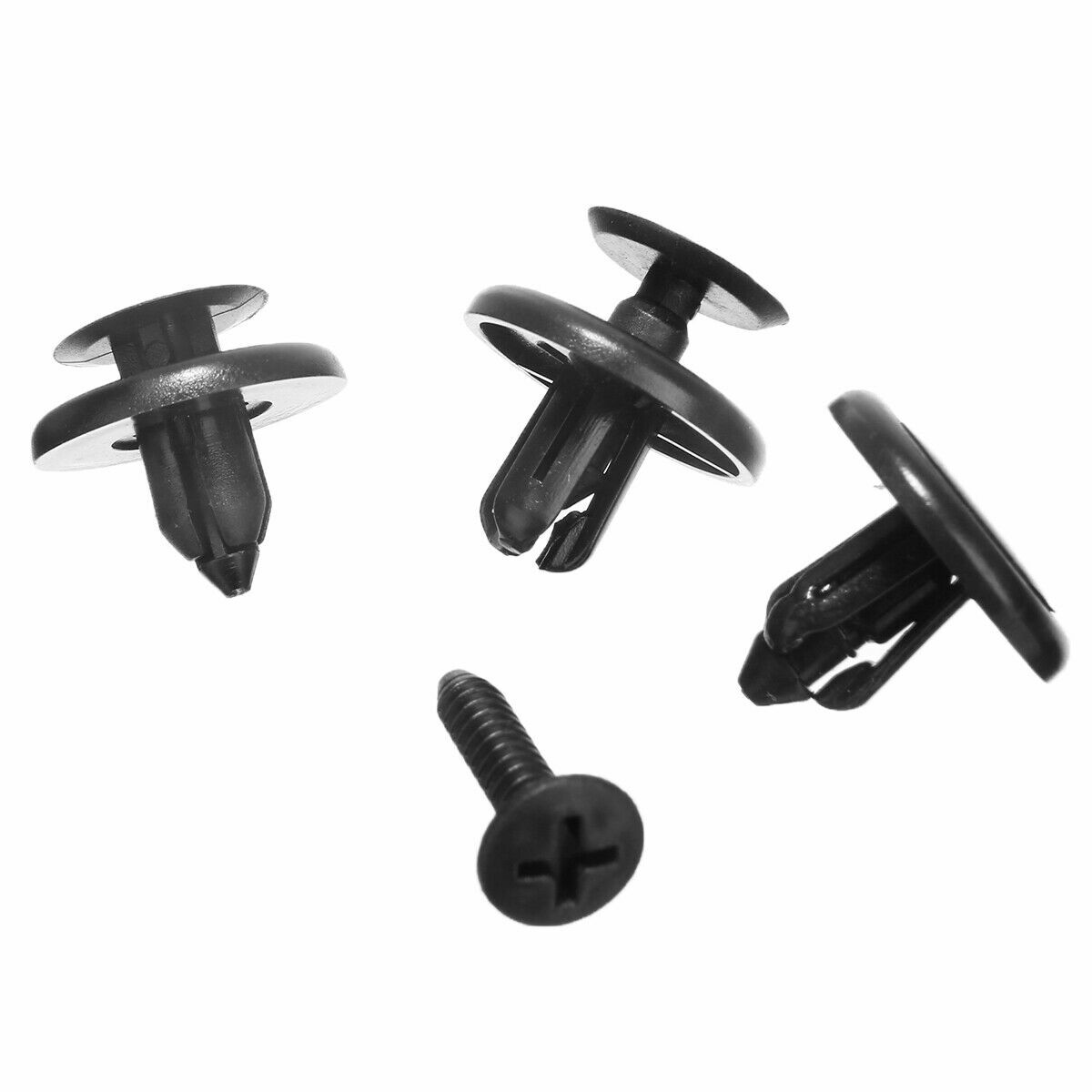 Set of 100 Trunk Screws Rivets Car Bumper Fender For Auto Plastic Fastener Clips