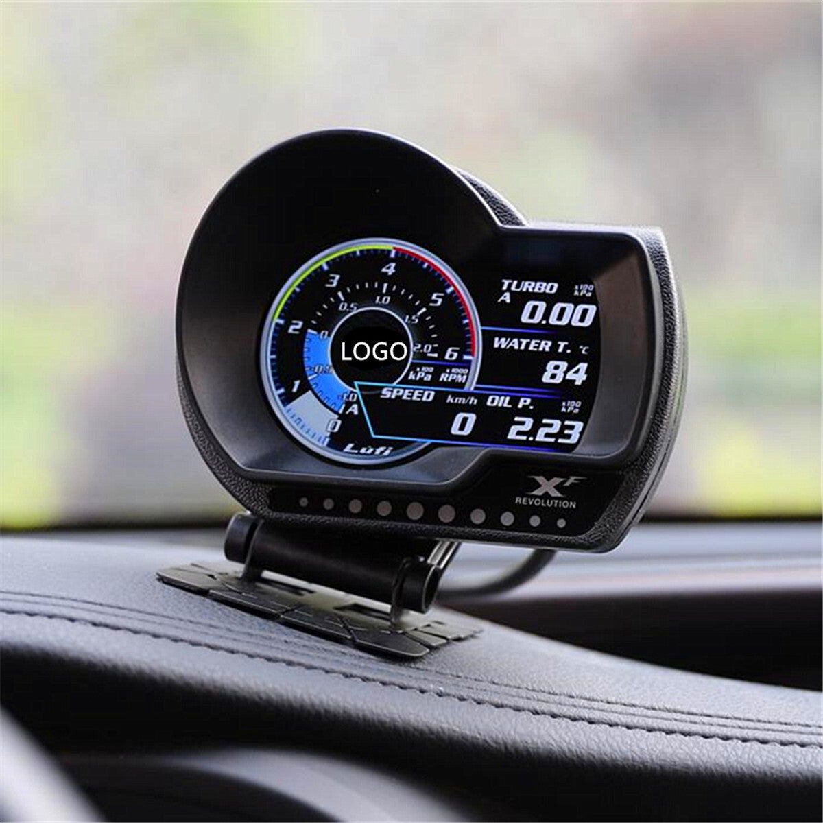 OBD2 Digital Speedometer Car HUD Head Up Display RPM Km/h Overspeed Alarm Q