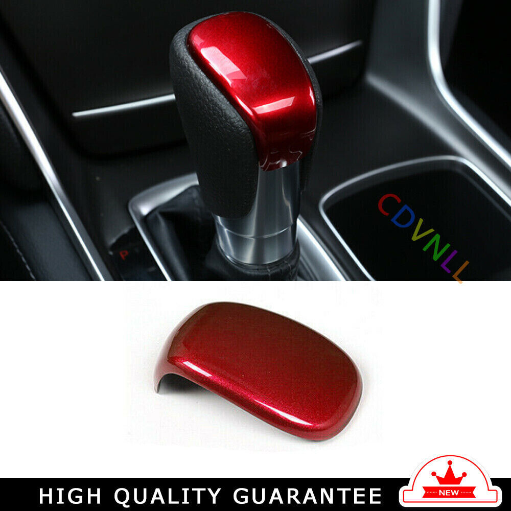 Gear Shift Knob Head Panel Cover Trim for Honda Accord 10th 2018-22 Bright Red