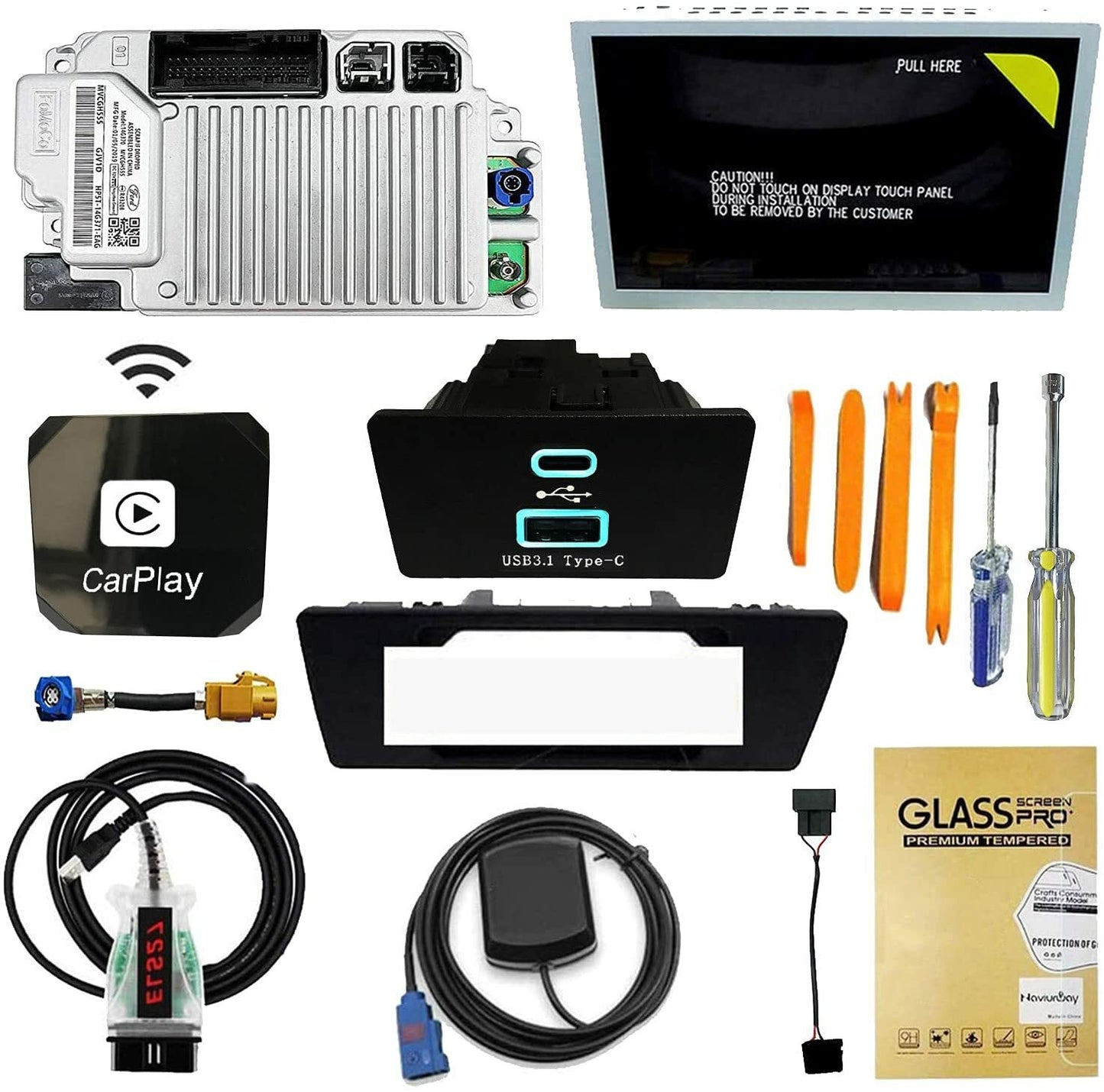 Sync 2 To 3 Upgrade Kit 3.4 for Ford Sync3 Apim Module with Wireless Carplay