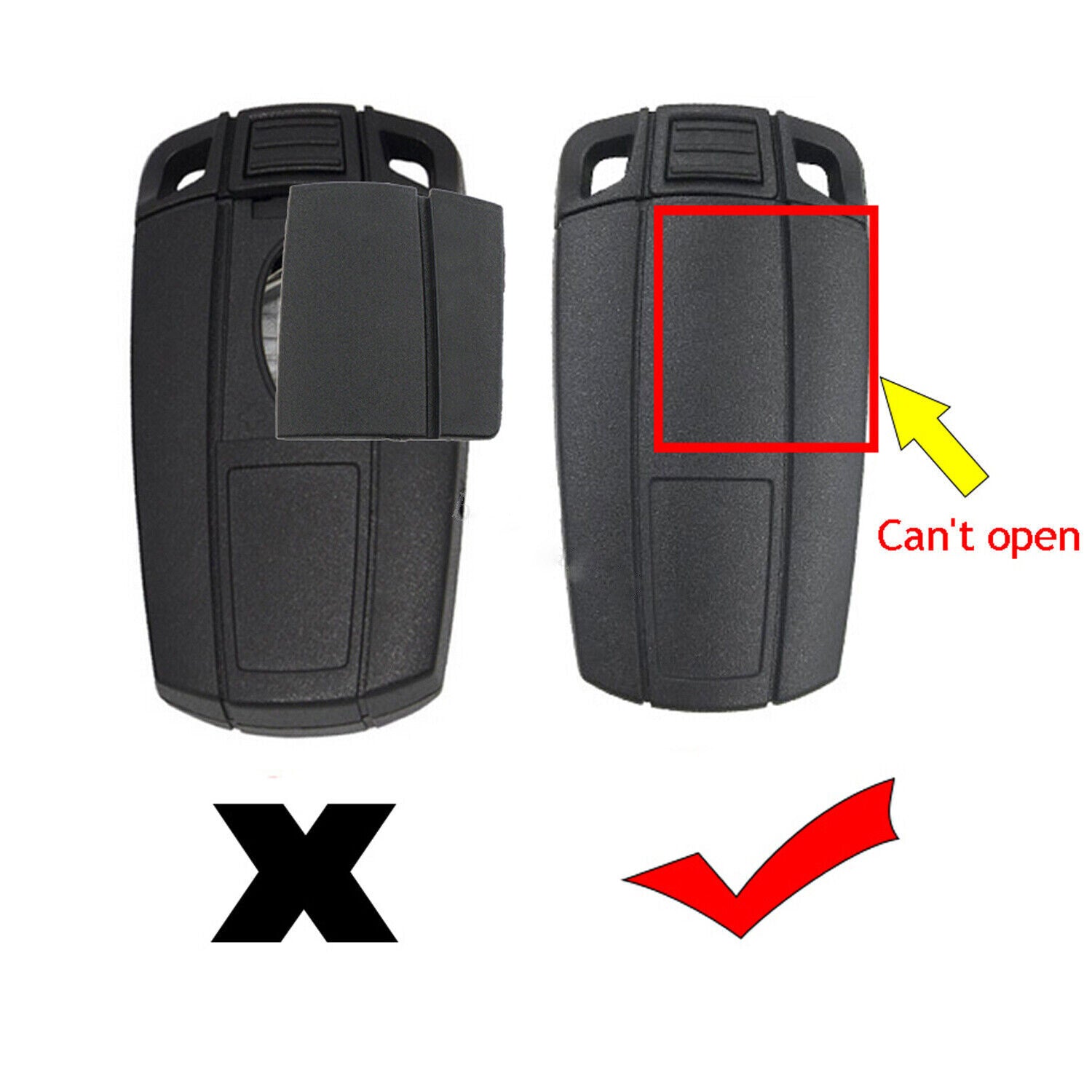Key fob protective case for BMW 1, 3, 5, 6, Z4, X1, X3, X6 series, E90, 3-button remote control protective case.